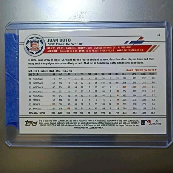 Juan Soto #60 Topps All-Star Game Pink Foil SP /250 - Picture 9 of 9